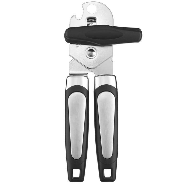 EcoEarth Handheld Smooth Edge Safety Can Opener & Bottle Opener, Black &  Silver 