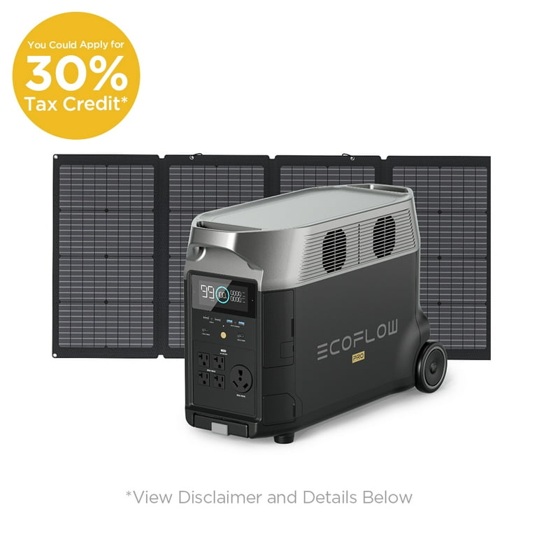 EcoFlow DELTA Pro Portable Power Station 3600Wh Capacity with 1x 400W Solar  Panel,Solar Generator,3600W AC Output for Outdoor Camping,Home  Backup,Emergency,RV,off-Grid - Walmart.com