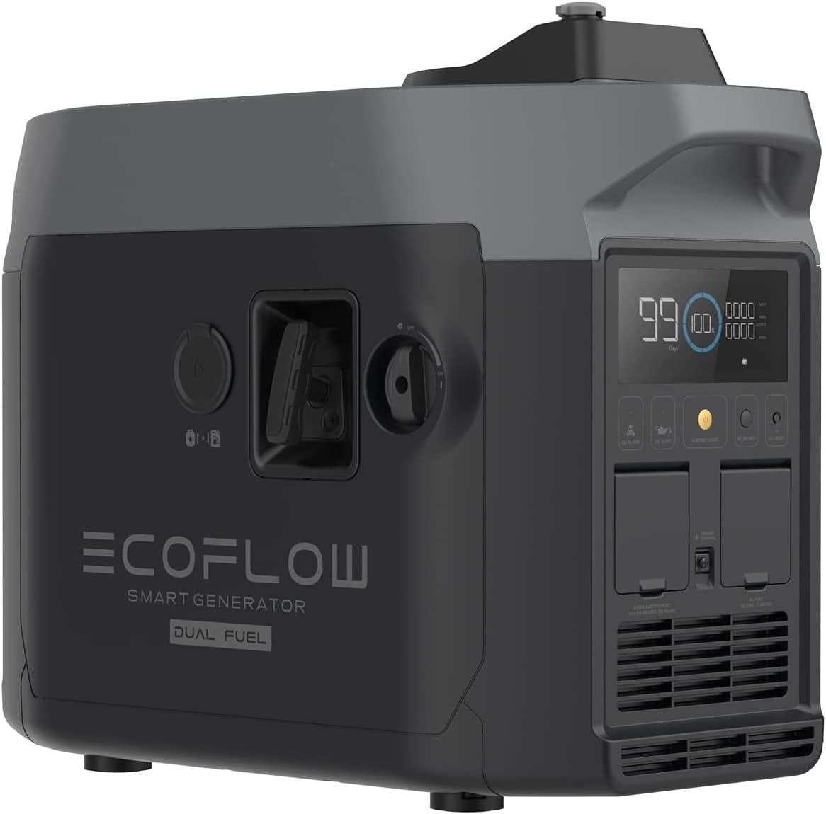 EcoFlow Smart Dual Fuel Generator,Gas/LPG Inverter Generator,Integrates with Delta Pro/Delta Max/DELTA 2,1800W AC Output,for Outdoor Camping,Home Backup,Emergency,RV,off-Grid