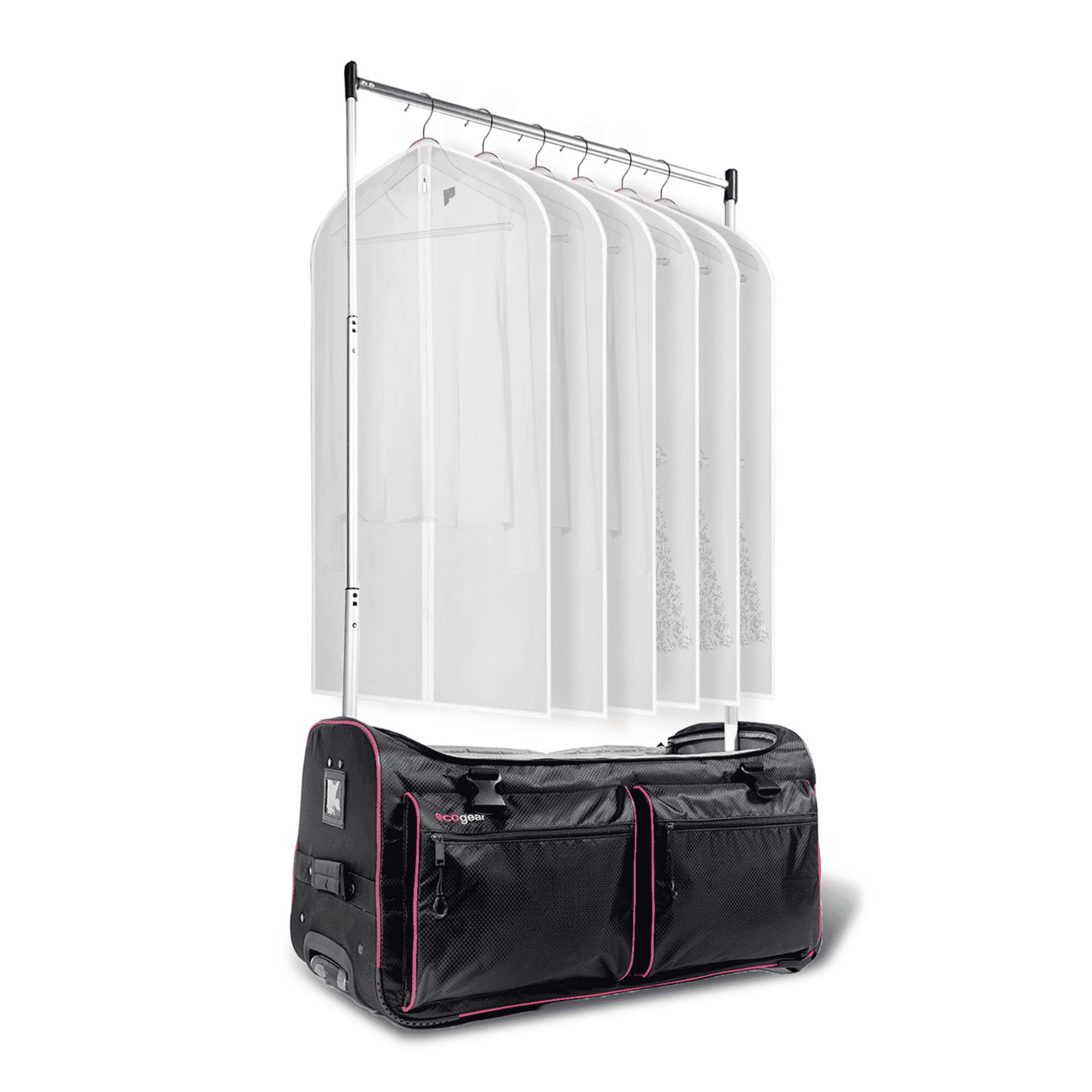 EcoGear 28" Rolling Collapsible Foldable Dance Duffel Bag, Pink