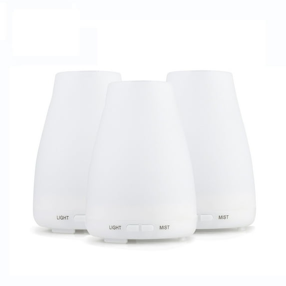 EcoGecko 3 Diffuser Units, Aromatherapy Essential Oil Diffuser, Aroma Oil Diffuser with Color Changing LED Lights