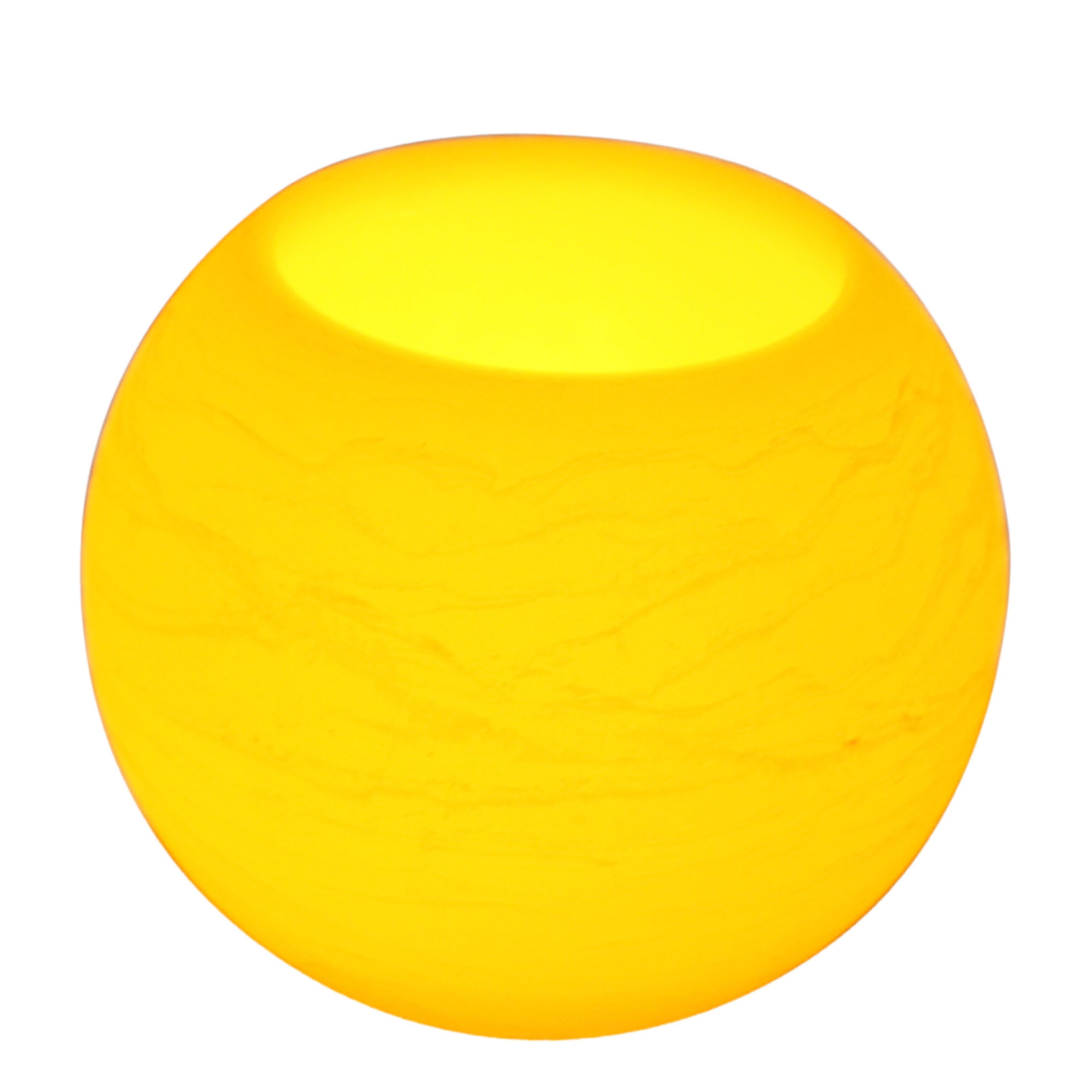 EcoGecko 6 Inch Round Wax Sphere LED Flameless Candle with 5 Hour Timer, AA Batteries, Super Long Battery Life