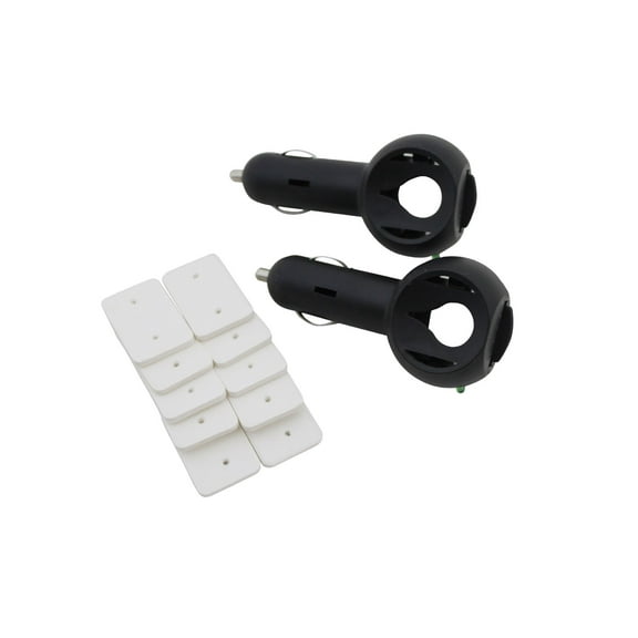 EcoGecko Car Air Freshener Aroma Oil Diffuser/ Essential Oil Diffuser with 5 Refill Pads, 2 Pack (2 Car Diffuser, 10 Refill Pads)