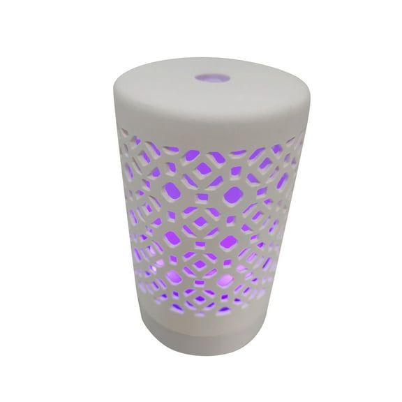 EcoGecko Ceramic Essential Oil Aroma Air Freshener Diffuser, Ultrasonic Diffusing Cool Mist Humidifier with Timers for Office Home Bedroom Baby Room Study Yoga Spa, with Timer and 7 Color Light