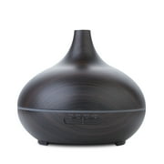 EcoGecko Dark Wood Grain Look Essential Oil Diffuser, Ultrasonic Diffusing Cool Mist Humidifier with Timers for Office Home Bedroom Baby Room Study Yoga Spa, with Timer and 7 Color Night Light