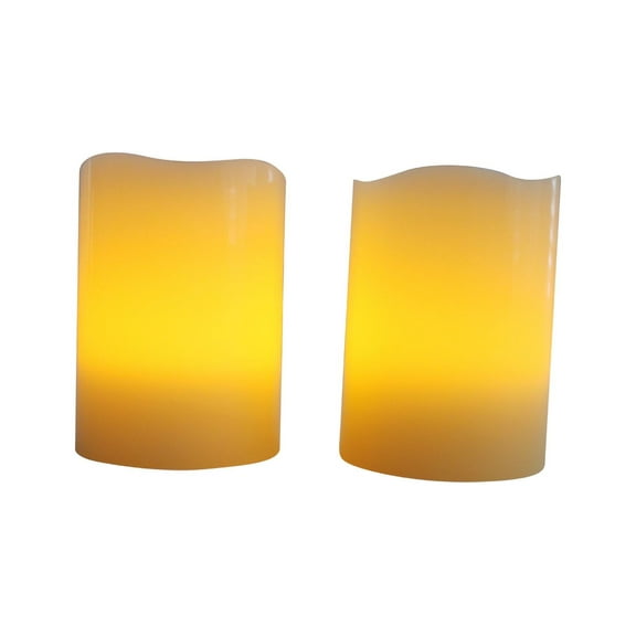 EcoGecko Set of 2 Magic Candles, blow them out like a real candle, or shake them to turn on/off, Battery Operated Candles, uses 2 AAA batteries,  3? dia x 4? height