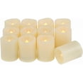 thumbnail image 1 of EcoGecko Set of 12 Flameless LED Votive Candles with Remote and Timer (4, 5, 6 and 8-hour timer options) LED Tealights - Indoor Outdoor Flickering Candles, Battery Operated, 1 of 4