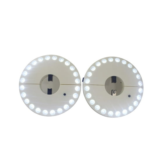 EcoGecko Super Bright LED Umbrella Pole Light - White - Pack of 2