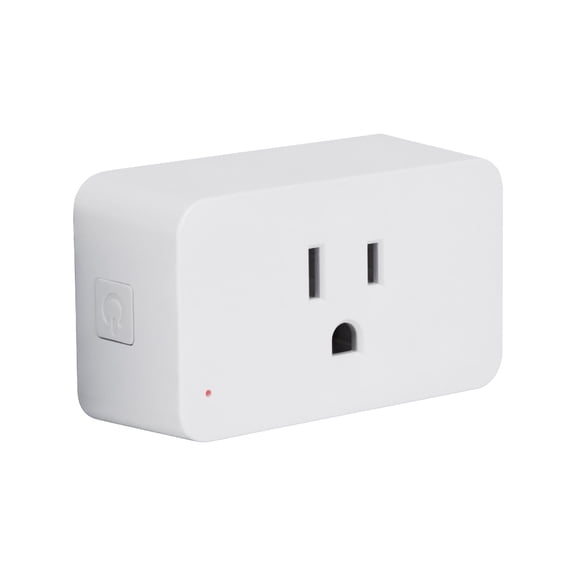 EcoHub Dimmable 2.5A 300W Single Outlet Smart Plug in White Works with iOS or Android APP