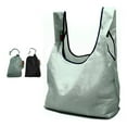 thumbnail image 1 of EcoJeannie® 2 Pack Super Strong Ripstop Nylon Foldable Reusable Bag Grocery Shopping Tote Bag with built-in Pouch (Gray & Black), 1 of 4