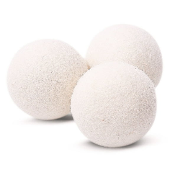 EcoJeannie® 3 pack Wool Dryer Balls - Premium XL Organic Eco-Friendly Unscented Non-Toxic Felt Laundry Balls Fabric Softener - Handmade in Nepal with 100% Natural New Zealand Premium Wool