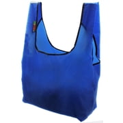 EcoJeannie  Super Strong Ripstop Nylon Foldable Reusable Bag Grocery Shopping Tote Bag with Built-in Pouch, Royal Blue