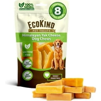 EcoKind Yak Milk Dog Chews for Small Dogs, Yak Stick Dog Treats, Himalayan Dog Chews, 8 Pack, 11 oz