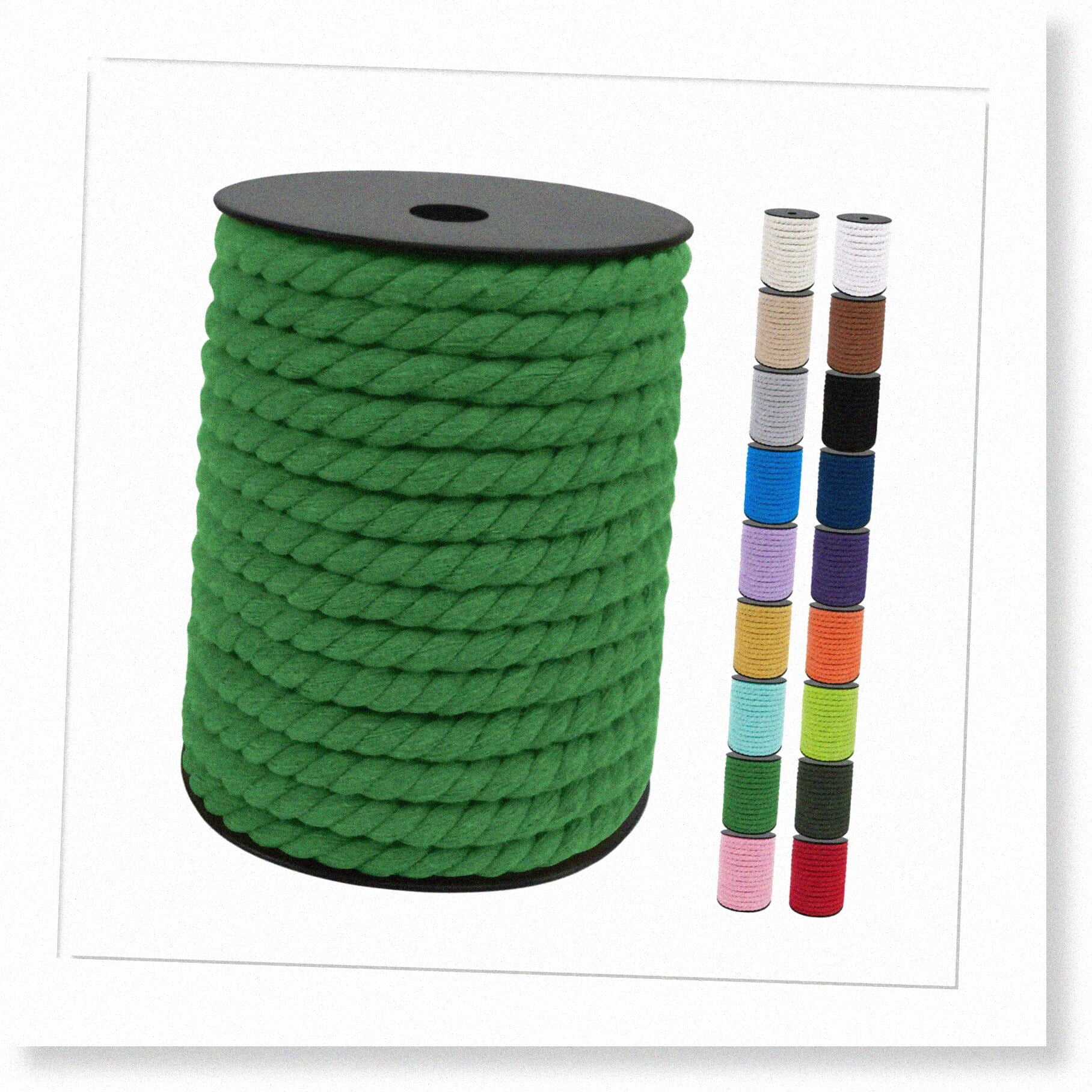 Comm Rope Wrap EcoKnots 10mm Macrame Magic: 75ft Natural Cotton Rope - 3 Strand ...