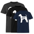 thumbnail image 1 of EcoLoom Airedale Terrier Dog Love Short Sleeve Unisex T Shirt Navy-L, 1 of 6