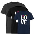 thumbnail image 1 of EcoLoom Aloha Hawaiian Love Hawaiian Lei Flower Short Sleeve Unisex T Shirt Heather Black-3XL, 1 of 6