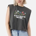 thumbnail image 1 of EcoLoom Always Read The Fine Print I'm Pregnant Wildflowers Lover Cap Sleeve Muscle Crop Shirt Women Sleeveless Baby Tee, 1 of 5