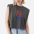 thumbnail image 1 of EcoLoom Amour Sketch Paris Cap Sleeve Muscle Crop Shirt Women Sleeveless Baby Tee, 1 of 5