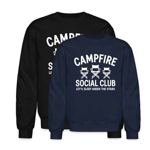 EcoLoom Campfire Social Club Let s Sleep Under The Stars Long Sleeve Unisex Midweight Crewneck Sweatshirt