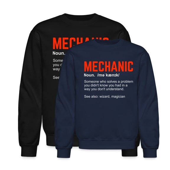 EcoLoom Car Diesel Mechanic Definition Gift Midweight Crewneck Sweatshirt Black-S