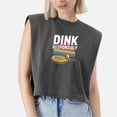 thumbnail image 1 of EcoLoom Dink Responsibly Pickleball Cap Sleeve Muscle Crop Shirt Women Sleeveless Baby Tee, 1 of 5