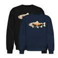 thumbnail image 1 of EcoLoom Forest Fish Trout Salmon Long Sleeve Unisex Midweight Crewneck Sweatshirt, 1 of 4