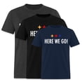thumbnail image 1 of EcoLoom Here We Go Steelers Dark Short Sleeve Unisex T Shirt Navy-3XL, 1 of 6