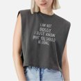 thumbnail image 1 of EcoLoom I Am Not Bossy I Just Know What You Should Be Doing Cap Sleeve Muscle Crop Shirt Women Sleeveless Baby Tee, 1 of 5