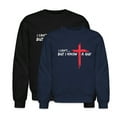 thumbnail image 1 of EcoLoom I Can't But I Know A Guy Jesus Cross Christian Long Sleeve Unisex Midweight Crewneck Sweatshirt, 1 of 4