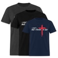 thumbnail image 1 of EcoLoom I Can't But I Know A Guy Jesus Cross Christian Short Sleeve Unisex T Shirt, 1 of 6