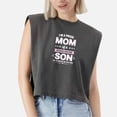 thumbnail image 1 of EcoLoom I'm A Proud Mom From Son To Mom Mothers Day Cap Sleeve Muscle Crop Shirt Women Sleeveless Baby Tee, 1 of 5