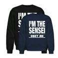 thumbnail image 1 of EcoLoom Im The Sensei Obey Me Midweight Crewneck Sweatshirt Navy-L, 1 of 4