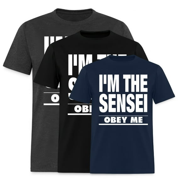 EcoLoom Im The Sensei Obey Me Short Sleeve Unisex T Shirt Navy-M