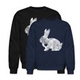 thumbnail image 1 of EcoLoom Love Bunny Rabbit Lover Animal Pet Owner Easter Long Sleeve Unisex Midweight Crewneck Sweatshirt, 1 of 4