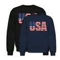 thumbnail image 1 of EcoLoom Mens Patriotic Midweight Crewneck Sweatshirt Navy-S, 1 of 4