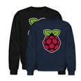 thumbnail image 1 of EcoLoom Raspberry Pi Logo Black Midweight Crewneck Sweatshirt Navy-M, 1 of 4