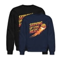 thumbnail image 1 of EcoLoom Serving Up Some Heat Pickleball Long Sleeve Unisex Midweight Crewneck Sweatshirt, 1 of 4