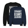 thumbnail image 1 of EcoLoom Straight Outta Alabama Long Sleeve Unisex Midweight Crewneck Sweatshirt, 1 of 4