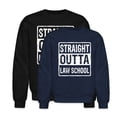 thumbnail image 1 of EcoLoom Straight Outta Law School Long Sleeve Unisex Midweight Crewneck Sweatshirt, 1 of 4