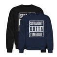 thumbnail image 1 of EcoLoom Straight Outta Timeout Long Sleeve Unisex Midweight Crewneck Sweatshirt, 1 of 4