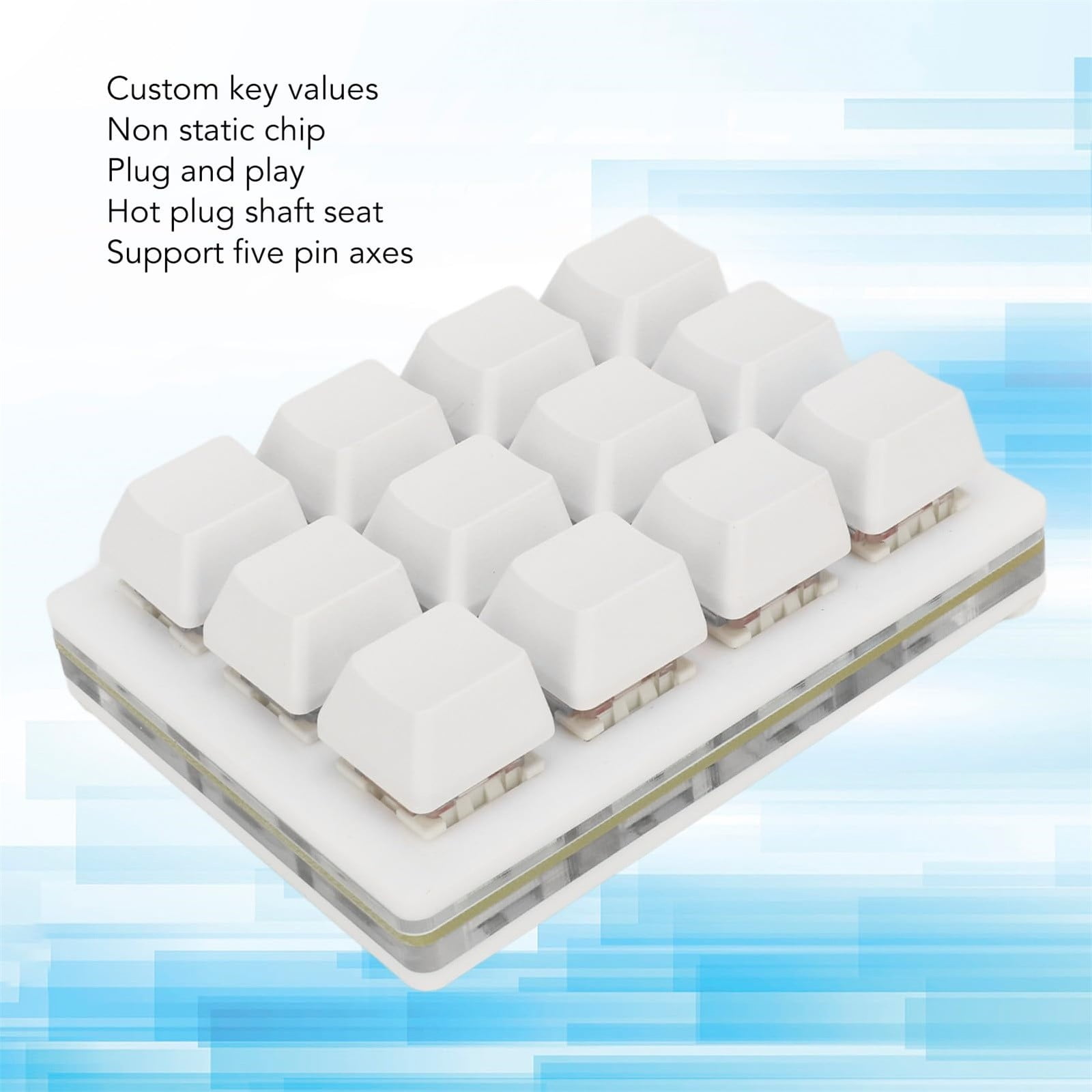 EcoNest 12 Key Mechanical Gaming Keyboardm Ergonomic Design Handed ...
