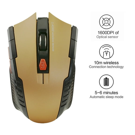 EcoNest 2.4GHz Wireless Office Gaming Mouse, Support DPI Adjustment, Shortcut Keys, Intelligent Sleep