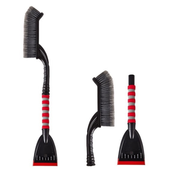 EcoNest 2 In 1 Brush And Ice Scraper With Extended Telescopic Handle For Effortless Winter Removal From Vehicles And Home