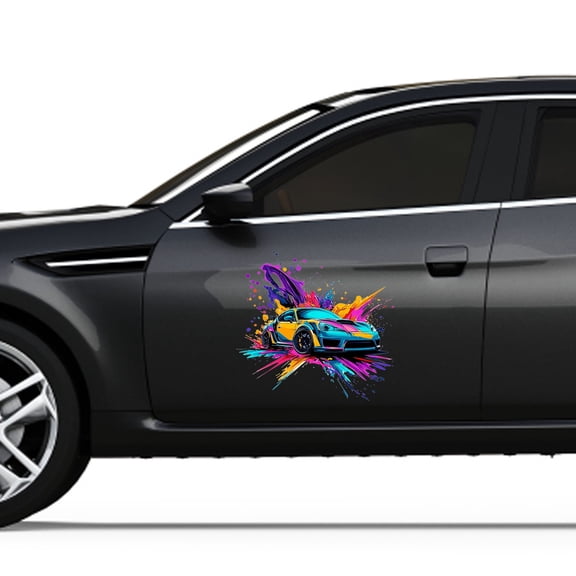 EcoNest 2025 New FC1084 Cool Sports Car Wall Sticker And Oil Proof Sticker Removable Wall Sticker