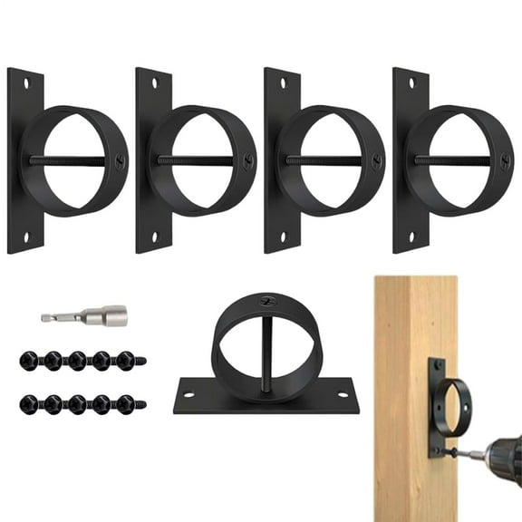 EcoNest 2inch Black Rope Holder Stainless Steel Rope Fence Brackets Rope End Snap With Screw Securing Rope For Rope Fencing Stair Ceiling Hook