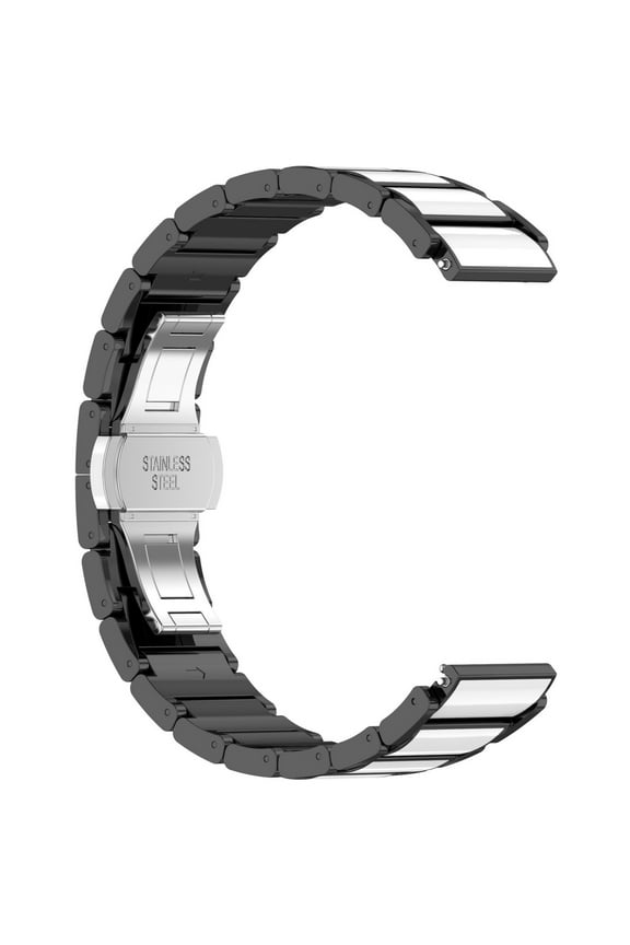 3 Link Ceramic Watch Band – Quality Scratch Sleek Design For Men & Women – Compatible With Smartwatches & Timepieces