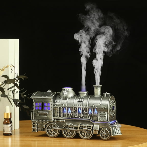 EcoNest 300ML Steam Train Aromatherapy Diffuser Humidifier With 2 Color LED Light 2 Mist Modes Auto Shut Off Standard Power For Bedroom