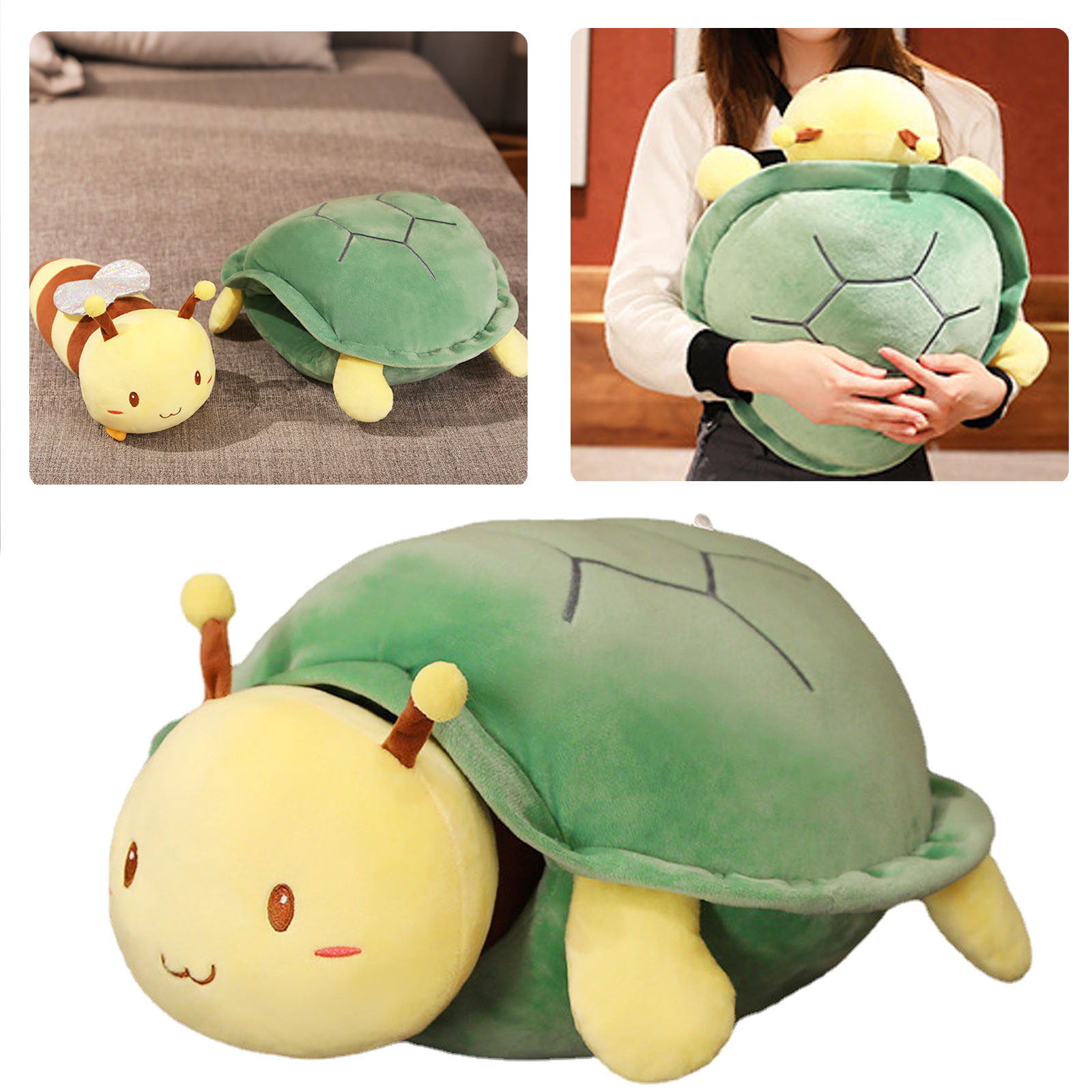 EcoNest 45cm Turtle Stuffed Animal Reversible Cuddle Stuffed Sea Turtle ...