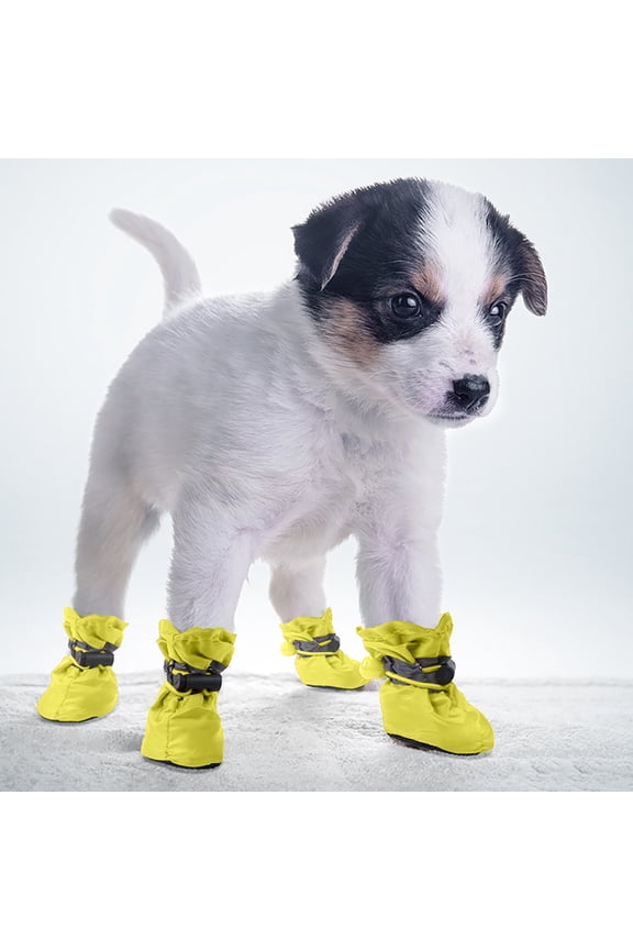 4PCS/ Water Shoes Rain Boots Footwear For Small Cats Puppy Booties
