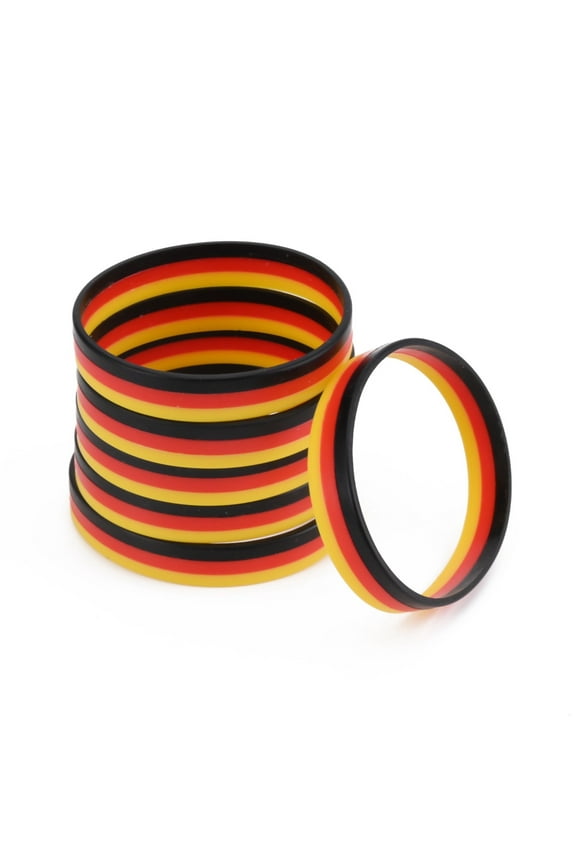 5 Piece Fan Bracelet Set For Fans Germany & 2024 European Championships Black Red Gold